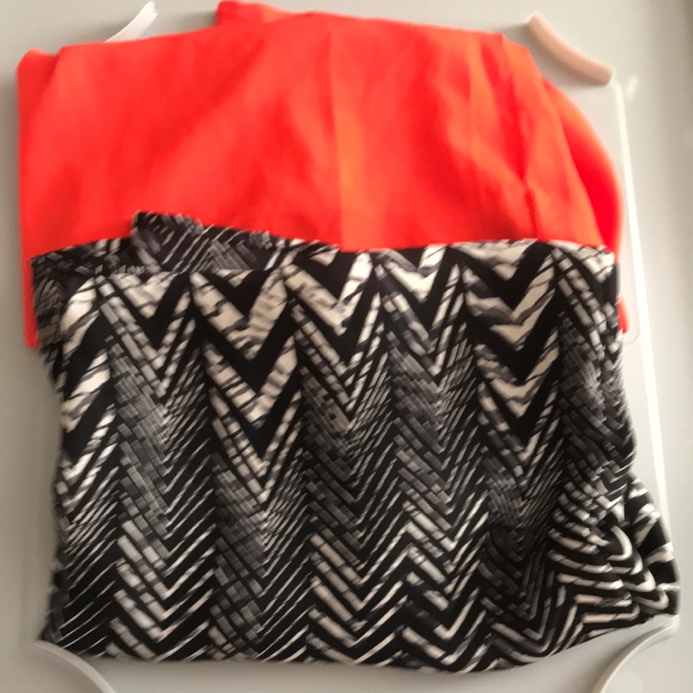 Soon gone to donate Orange and black and white chevron tank top